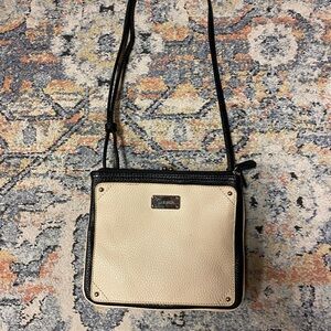 Calvin Klein Black and Cream Crossbody Bag